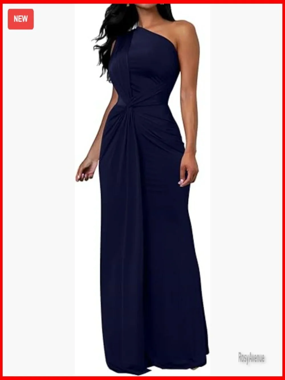 Sleeveless One Shoulder Bodycon Maxi Dress, Polyester Spandex, Cocktail Evening